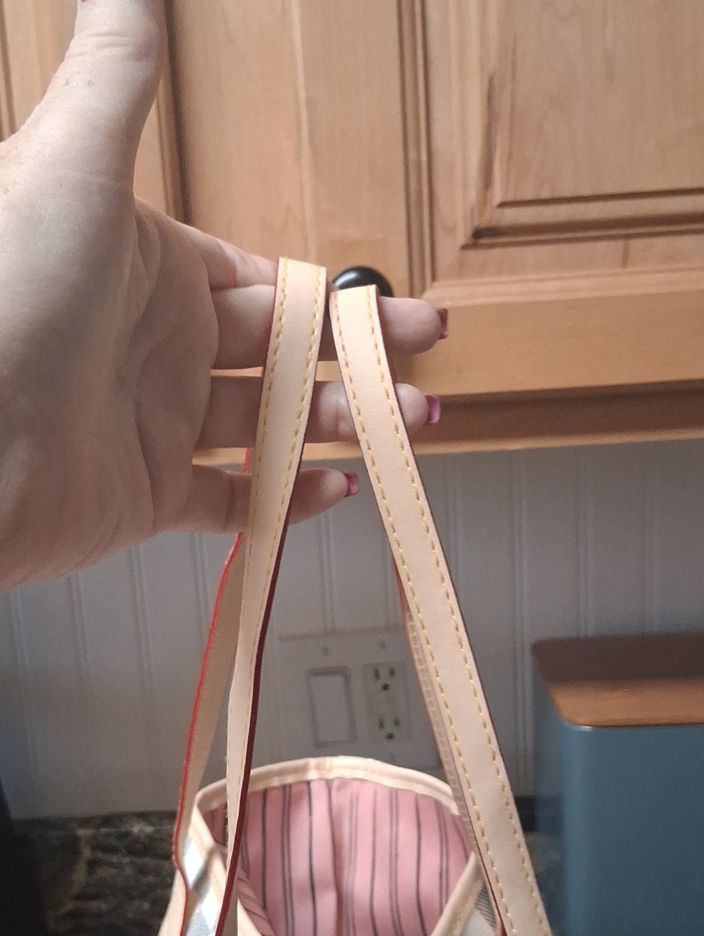 Source Unknown Cream Checkered Tote Bag Nwot. FIRM PRICE - Picture 15 of 16